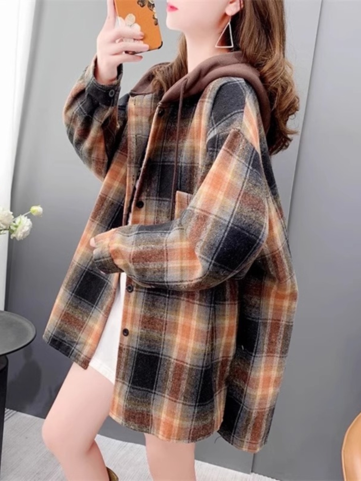 Camisa Chaqueta Oversize de Fr - Flannel Shirt Lined reseña y precio