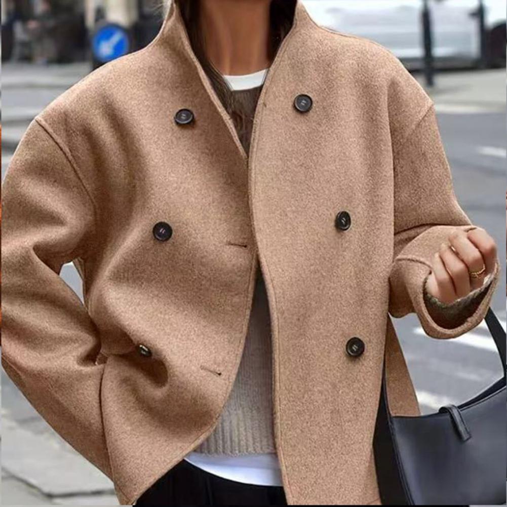 Abrigo de lana corto para muje - Wool Coat Peacoat reseña y precio